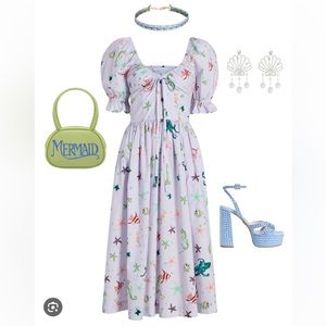 Hill House Ophelia Dress Mermaid Sea Creatures